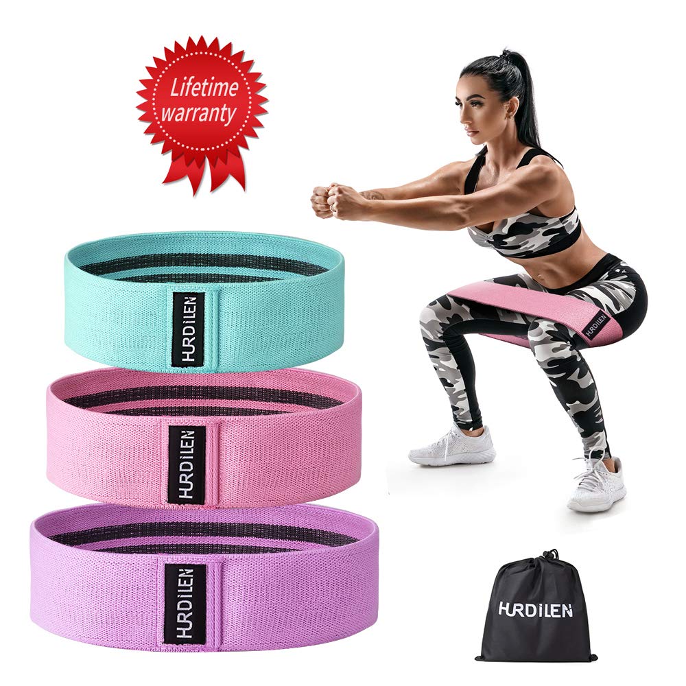 Lunges Squat Sindax Booty Bands Resistance Bands for Legs and Butt Exercise Bands with Portable Bag 3 Levels Workout Bands Women Sports Fitness Band Strength Training Glute Butt Exercise 