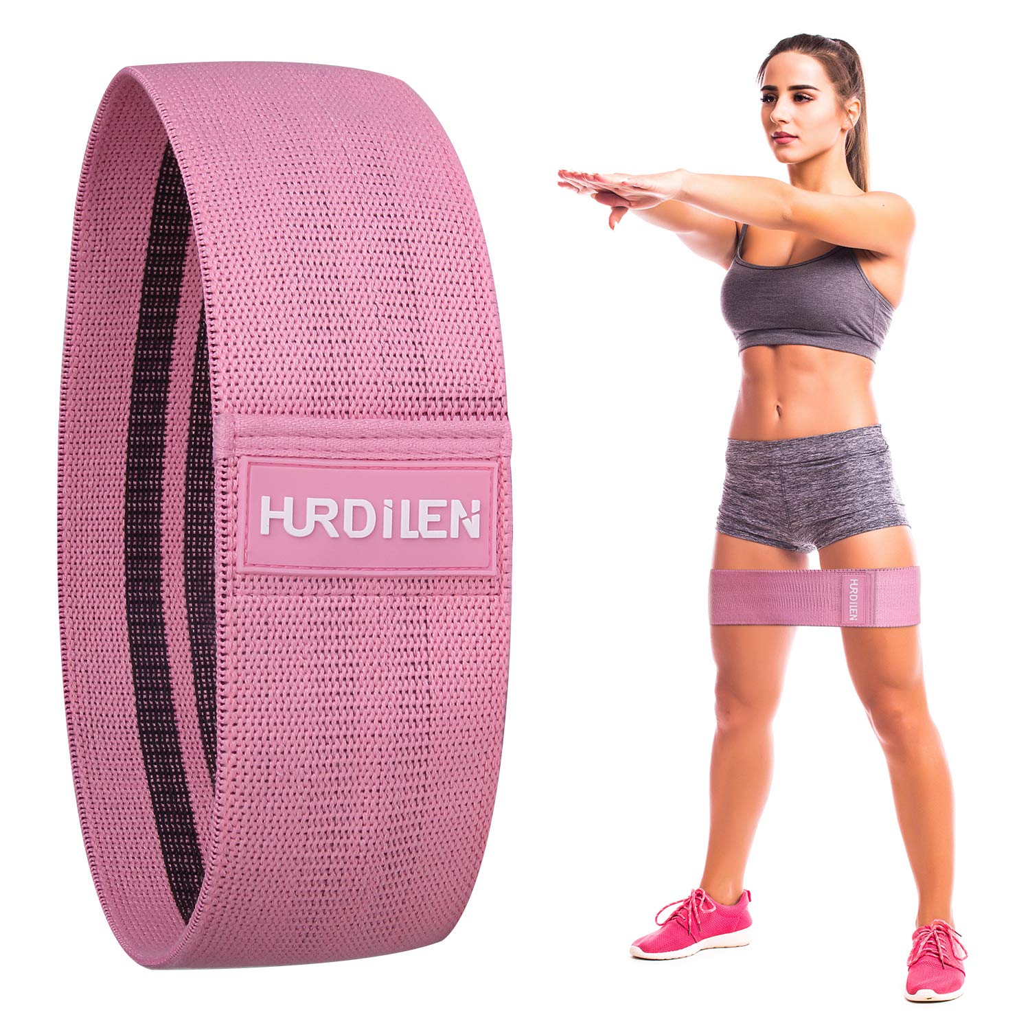Hurdilen Resistance Bands Loop Exercise Bands,Workout Bands Hip Bands Wide Resistance Bands Hip Resistance Band for Legs and Butt,Activate Glutes and Thigh 
