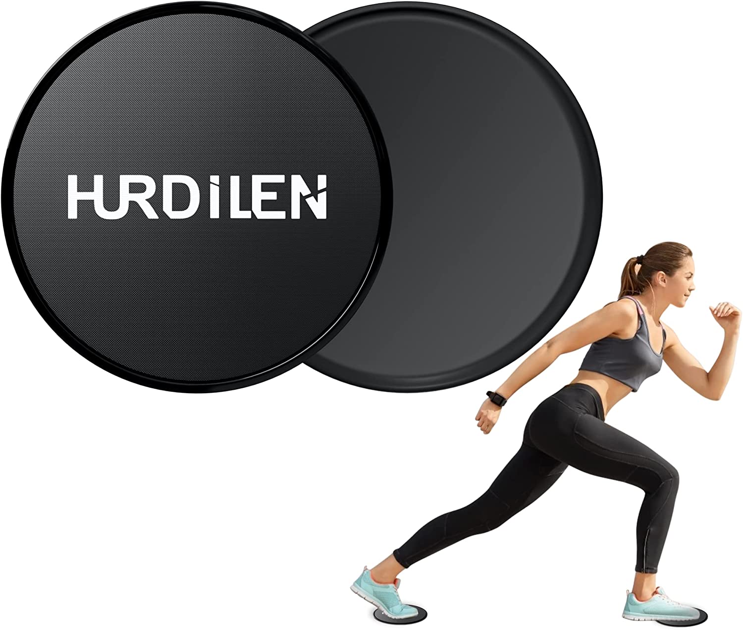 Hurdilen Core Sliders, Exercise Gliding Discs Dual Sided Use on